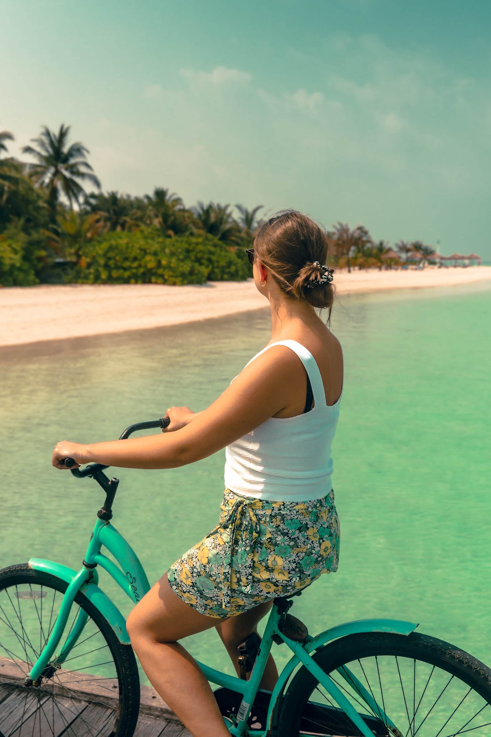 Fahrradtour am Strand, Villa Nautica