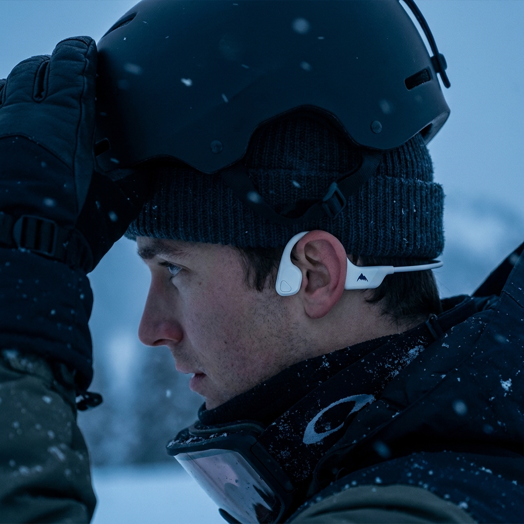 Skihelm wird über Snowpodz ONE gezogen